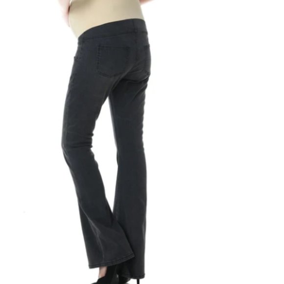 Kimi + Kai Maternity Black Denim Jeans Flared 25 - Picture 2 of 7